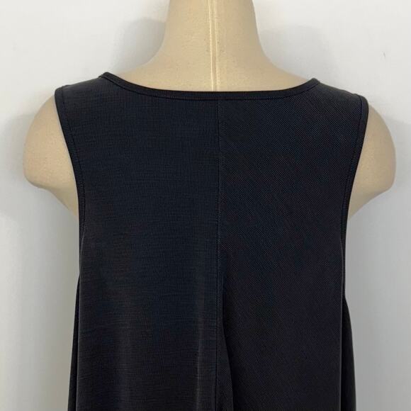 Athleta Relaxed Ribbed Tank Top Sleeveless Black/Charcoal Gray 2X - Picture 9 of 12